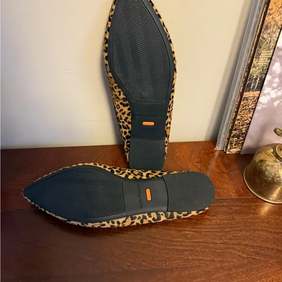 Hush Puppies Leopard Print Flats with Black Tassels - Picture 3 of 10